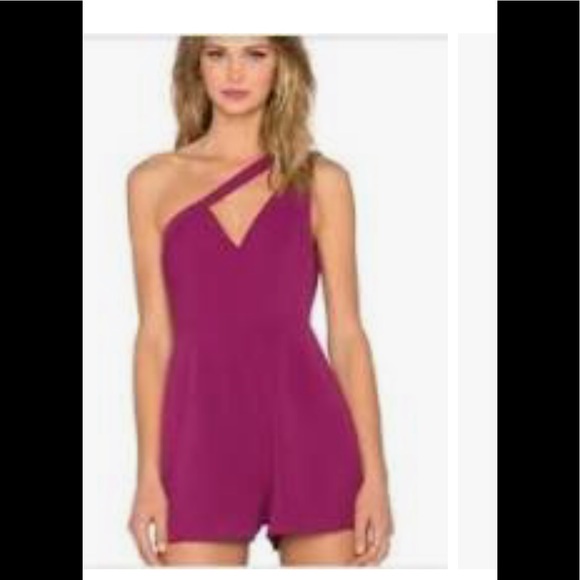 NBD Pants - NBD X The Naven Twins Zip Me Up One Shoulder Romper